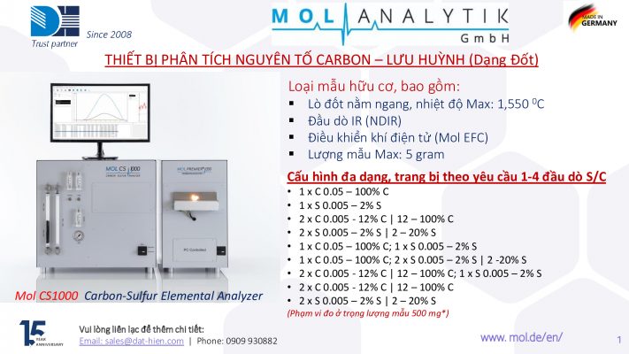 Phân tích cacbon lưu huỳnh Phân tích cacbon lưu huỳnh